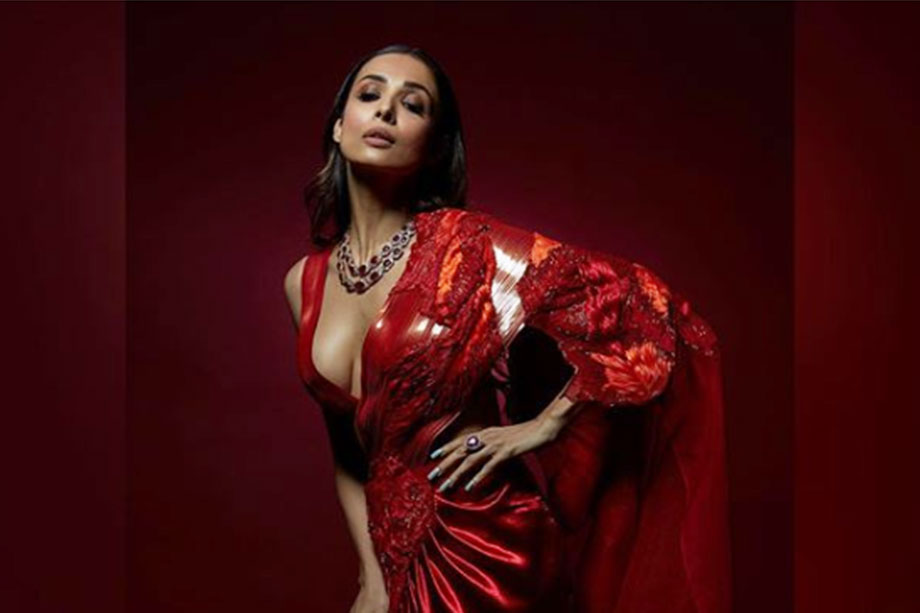 Malaika Arora bold images Hotness Overloaded Malaika Arora looked bold in a red saree