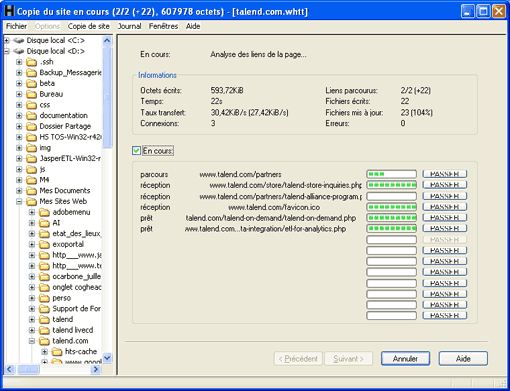 un logiciel pour aspirer un site web