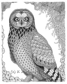 05-Short-Eared-Owl-Kristin-Moger-Domestic-and-Wild-Zentangle-Animal-Portraits-www-designstack-co