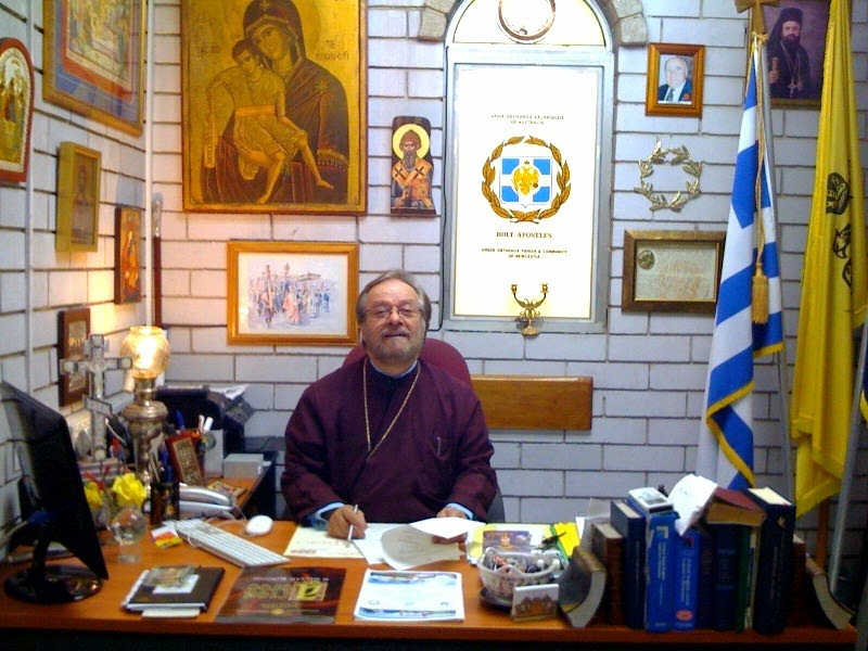Rev. Nicholas Skordilis in his office