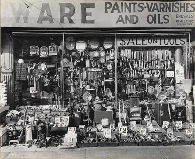 Hardware Store. January 26, 1938. 316 318 Bowery at Bleecker Street  hardware store in manhattan