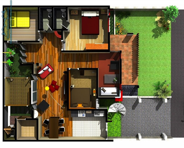Denah Rumah 3 Kamar Tidur Year of Clean Water