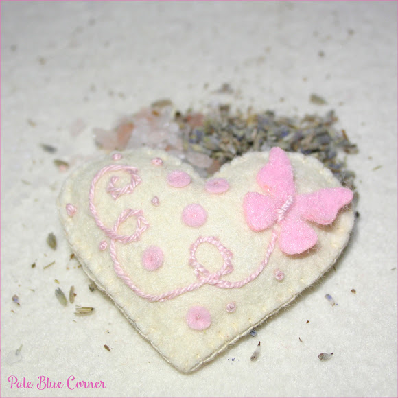 Lavender Filled Felt Hearts for Valentine's Day