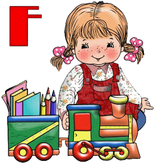 Abecedario de Nena Jugando con Tren. Girl Playing with Train Alphabet.