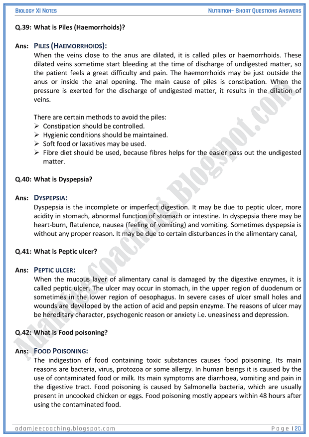 nutrition-short-question-answers-biology-11th