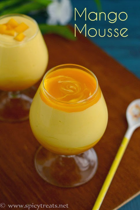 Spicy Treats: Mango Mousse Recipe | Eggless Mango Mousse Recipe | Easy ...