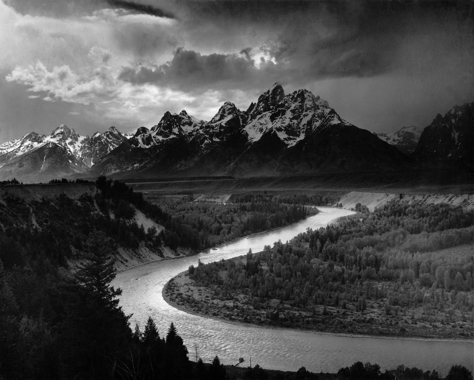 'The Tetons and the Snake River'. Ansel Adams