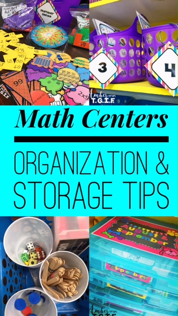 Organization and Storage for your Math Centers | All About 3rd Grade