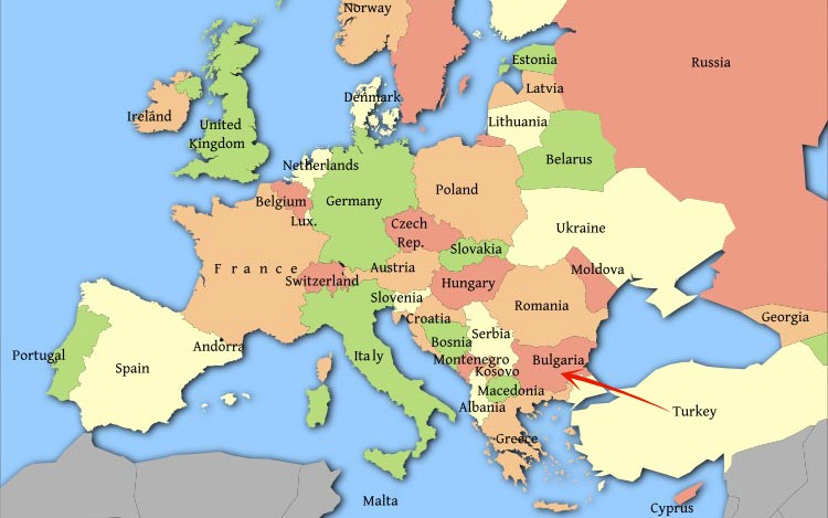 Mapa De Turquia Y Europa La Liberación, La Unificación Y La Independencia De Bulgaria - Mamá  Española En Bulgaria