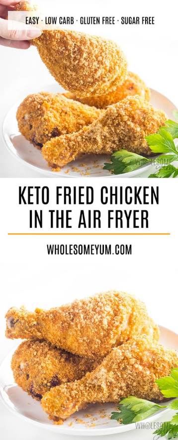 AIR FRYER KETO LOW CARB FRIED CHICKEN RECIPE
