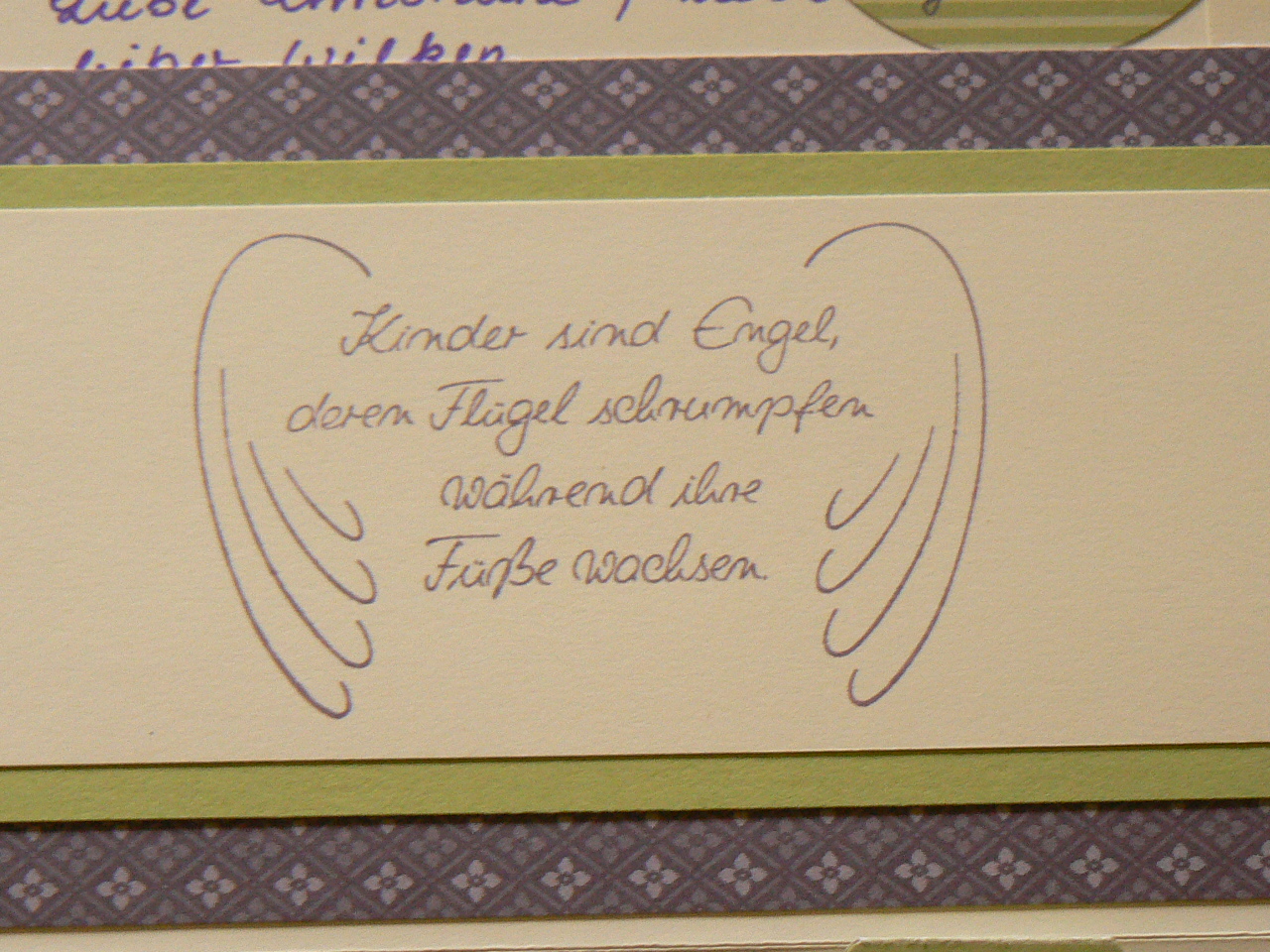 Kreatives aus Papier Ich werde noch mal Patentante "freu"