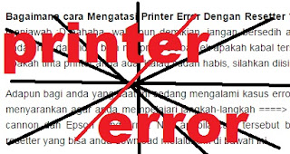 epson error on printer control panel