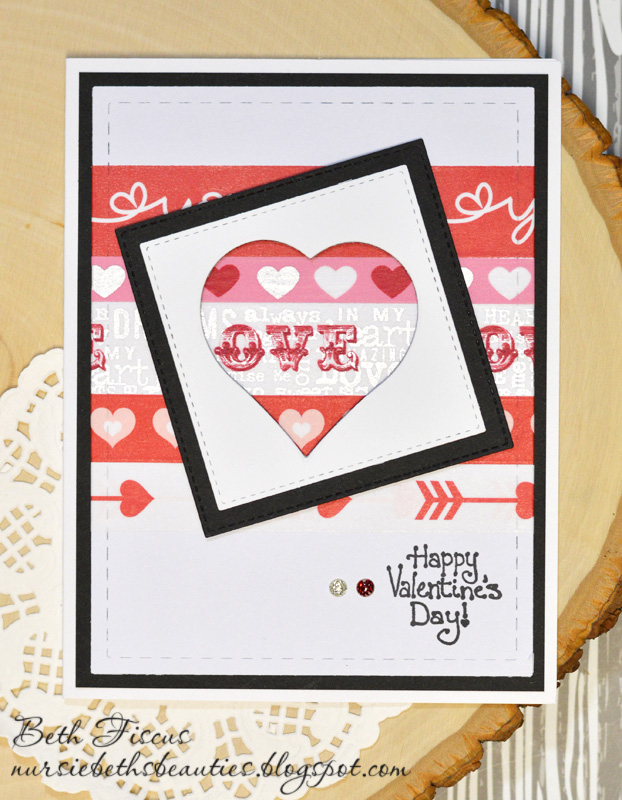Beth's Beauties Washi Tape Valentine Card