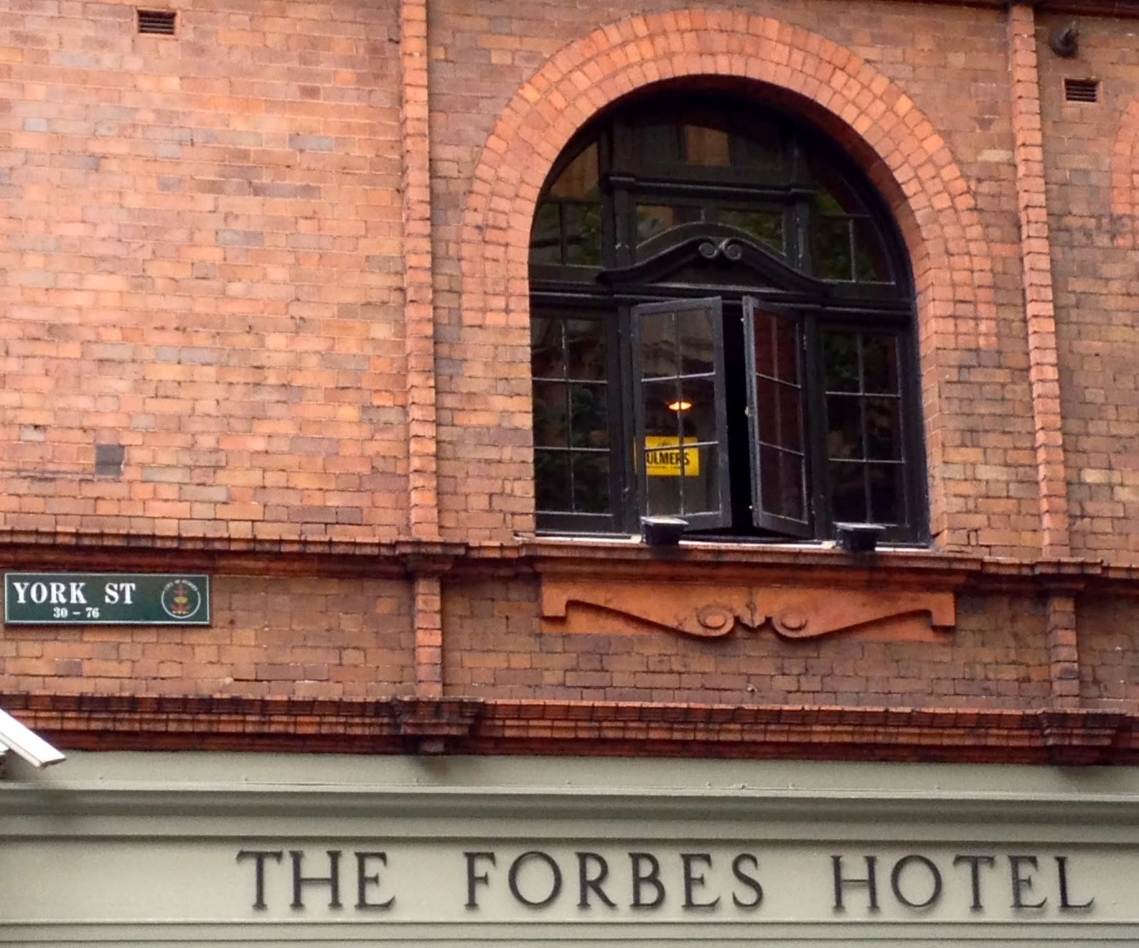 Thru my Sydney Eye Forbes Hotel, York Street