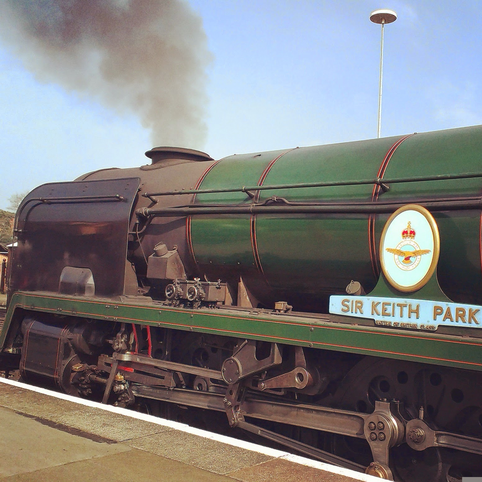 Sir Keith Park railway engine on Severn Valley Railway