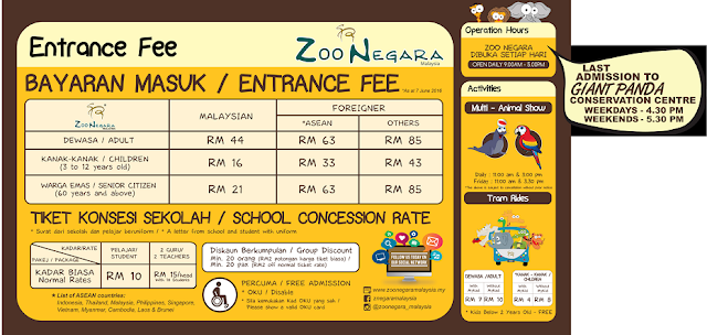 Zoo Negara Opening Hours Rates