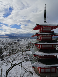 Chureito Pagoda snow