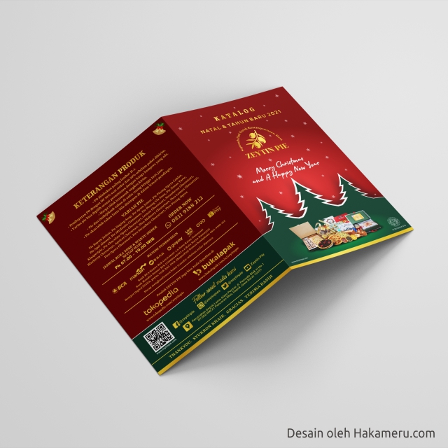 Desain katalog hampers natal dan tahun baru