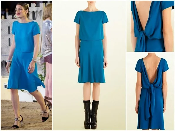Charlotte Casiraghi wears Gucci Dress in Blue