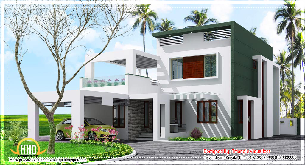 Beautiful Contemporary Low Cost Home In, Beautiful House Plans With Photos In Kerala