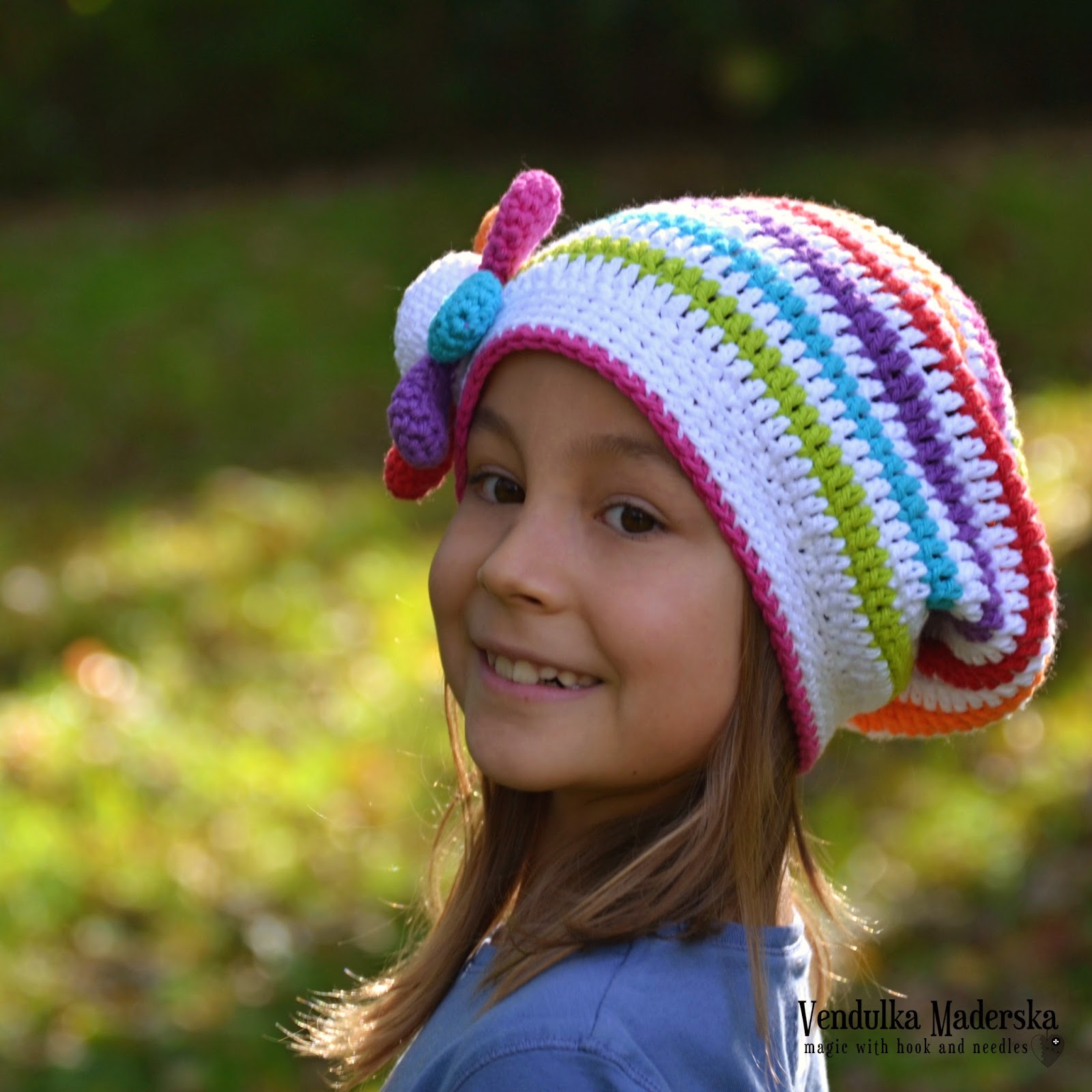 Crochet rainbow slouchy pattern