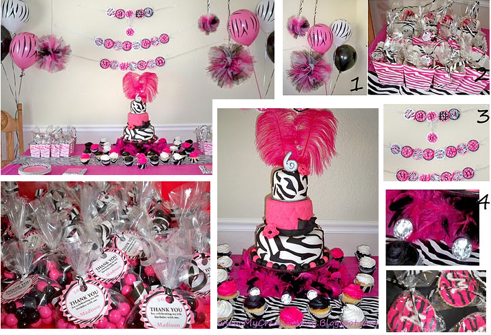 My Creative Way Hot Pink Zebra Diva Birthday Party Ideas