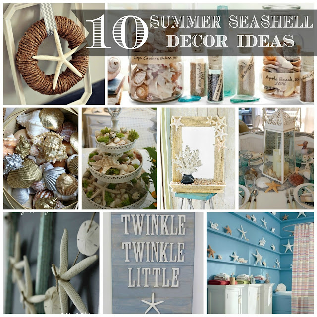 10 Summer Seashell Decor Ideas   #decor #decorating #seashells #beach #summer #sea