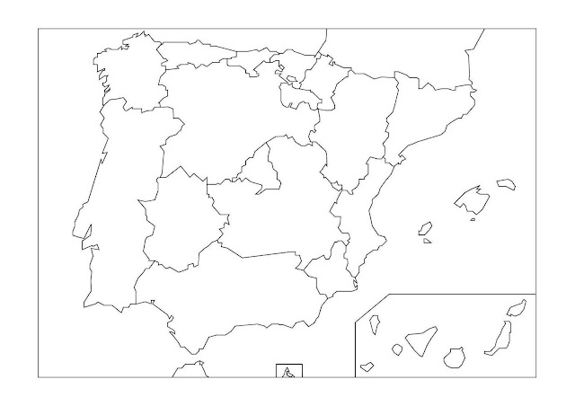 Resultado de imagen de mapa mudo comunidades autonomas
