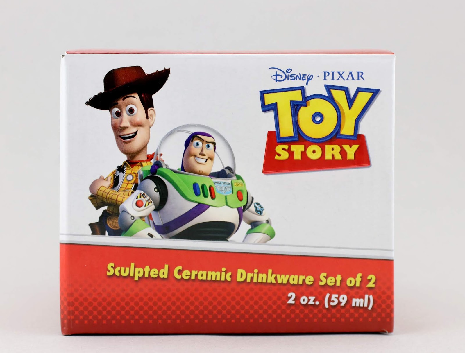 Disney Toy Story Woody & Buzz Boots Sculpted Ceramic Mini Drinkware Shot Glass 