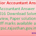 Junior Accountant Answer Key 04 October 2016 by Parishkar, Abhigyan, Shree Ram, Utkarsh Coaching