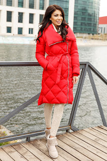 GEACA LUNGA ROSIE CU GULER AMPLU GEACA LUNGA ROSIE CU GULER AMPLU