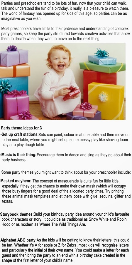 3 yr old birthday party ideas