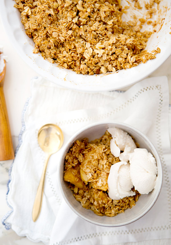 Apple oat crumble recipe by Sarah Yates
