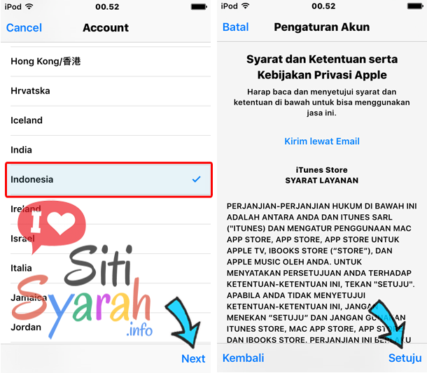 mengganti app store ke indonesia