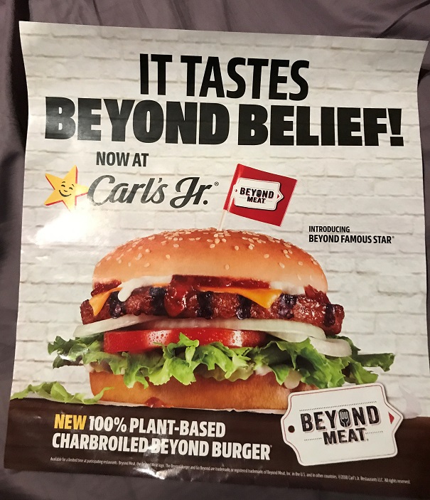 The New Meatless BEYOND Burger at Carl's Jr is BEYOND Bogus