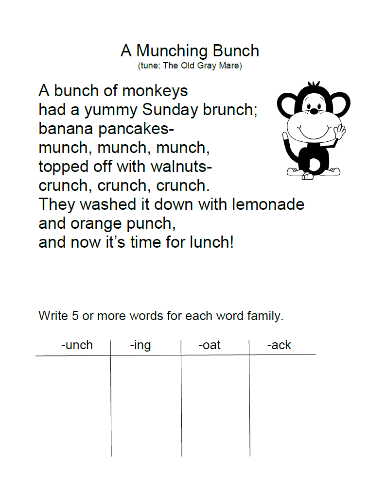 Peterson's Pad: Word Study Questions and Word Family Charts