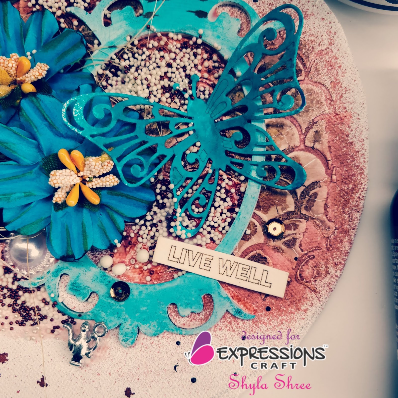 Adhiraacreations Mixed media canvas art tutorial