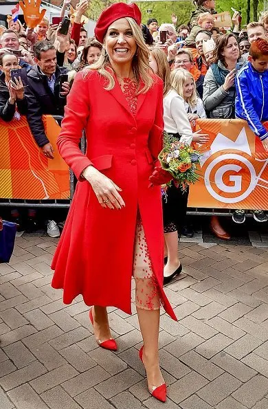 King Willem-Alexander, Queen Máxima, Princess Catharina-Amelia, Princess Ariane and Princess Alexia attend King's Day 2018 celebrations in Groningen