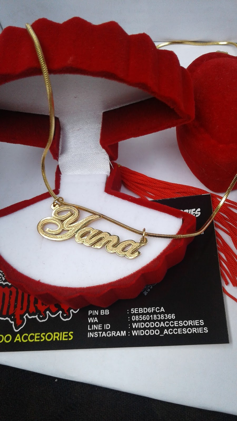 Kalung Ukir Nama Custom Lapis Emas Widodo Acc kalung ukir nama custom lapis emas widodo acc