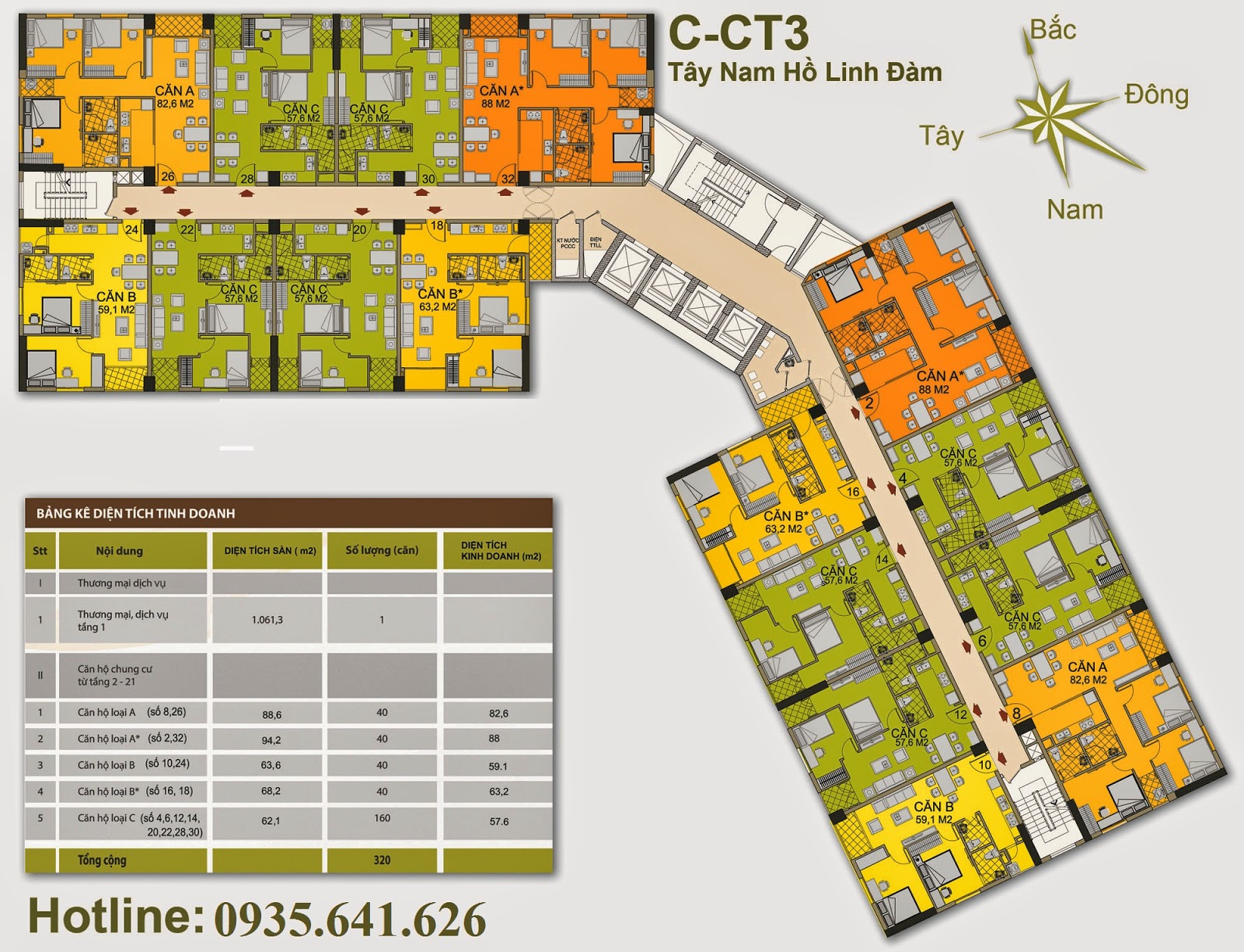 Mặt Bằng Tổng Thể Các Căn hộ Chung Cư CT3 Tây Nam Linh Đàm Mặt Bằng Tổng Thể Các Căn hộ Chung Cư CT3 Tây Nam Linh Đàm
