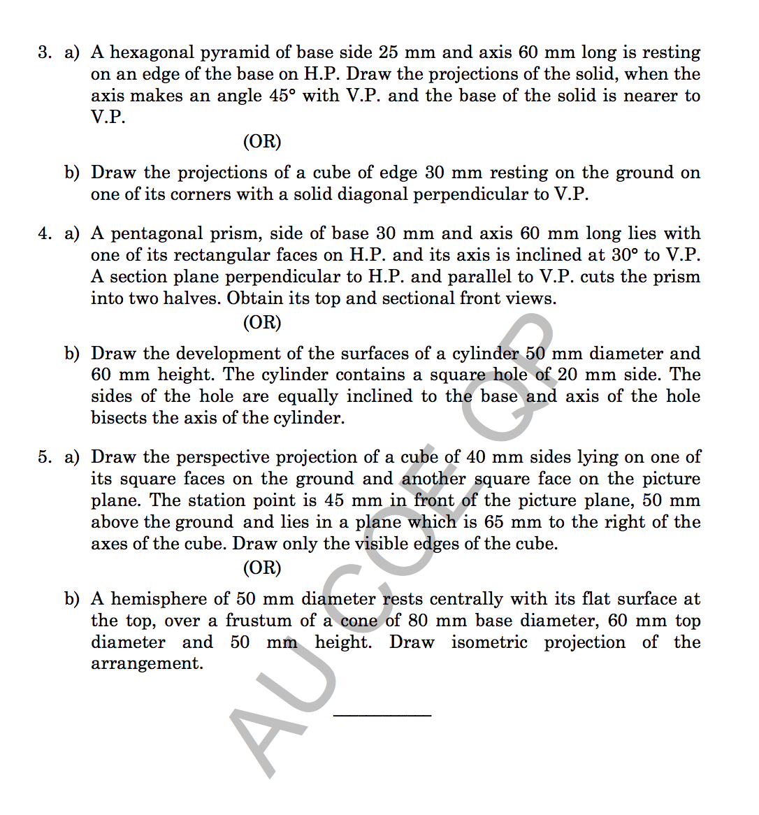 GE8152 Engineering Graphics Question Papers {New}