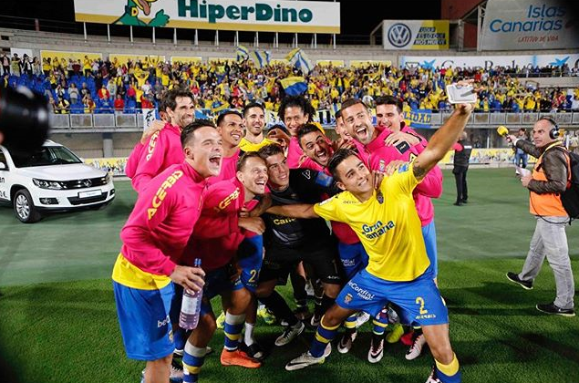 Selfie de los jugadores de UD Las Palmas finalizado el partido Selfie de los jugadores de UD Las Palmas finalizado el partido