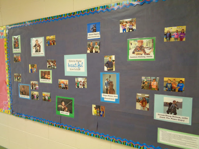 Admire these beautiful bow holds bulletin board elementary orchestra