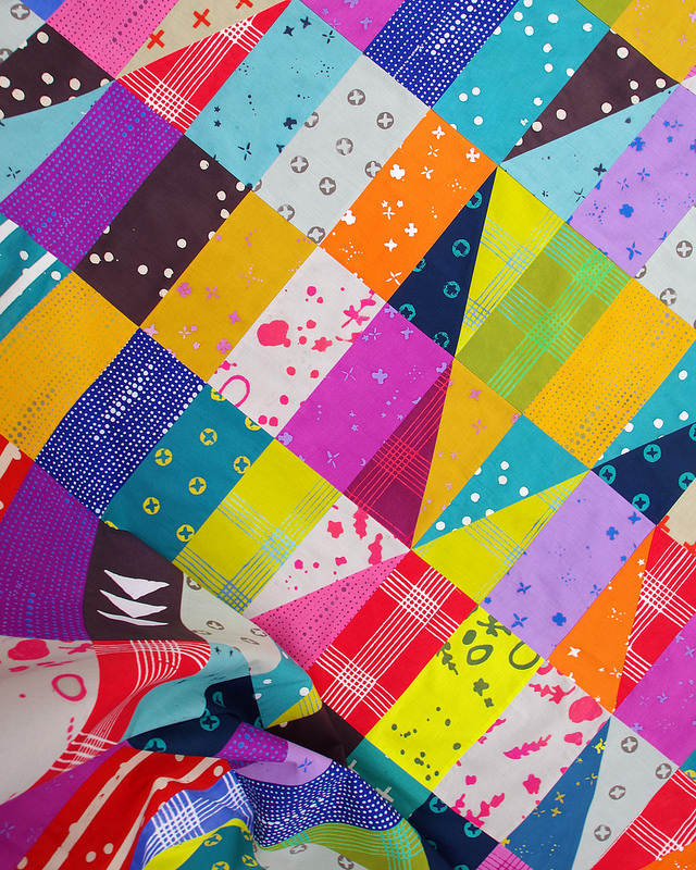 Red Pepper Quilts Handcrafted Bright Like a Diamond Quilt