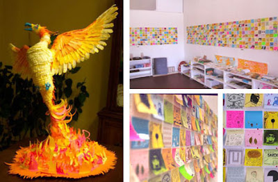 Arte y diseño con post its Arte y diseño con post its