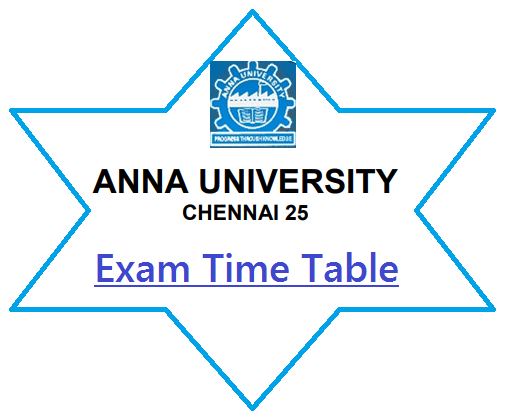 Anna University Time Table Nov Dec 2018 – PDF UG/PG of Anna University