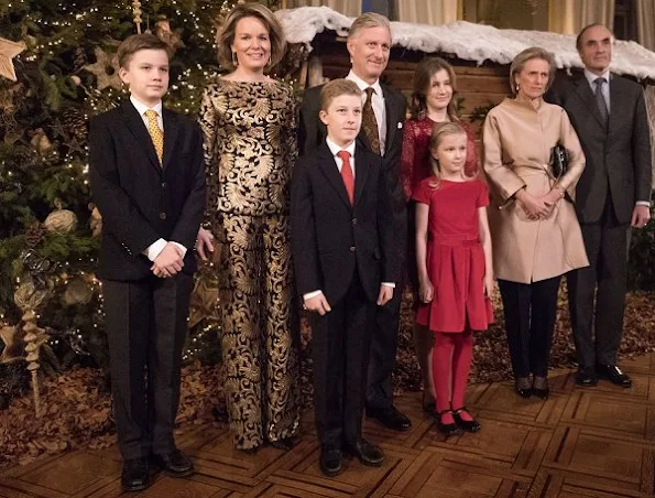 King Philippe, Queen Mathilde and their children Crown Princess Elisabeth, Prince Gabriel, Prince Emmanuel and Princess Eleonore