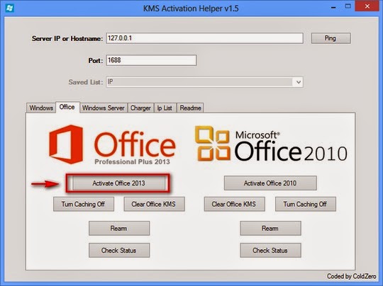 office 2013 kms activation