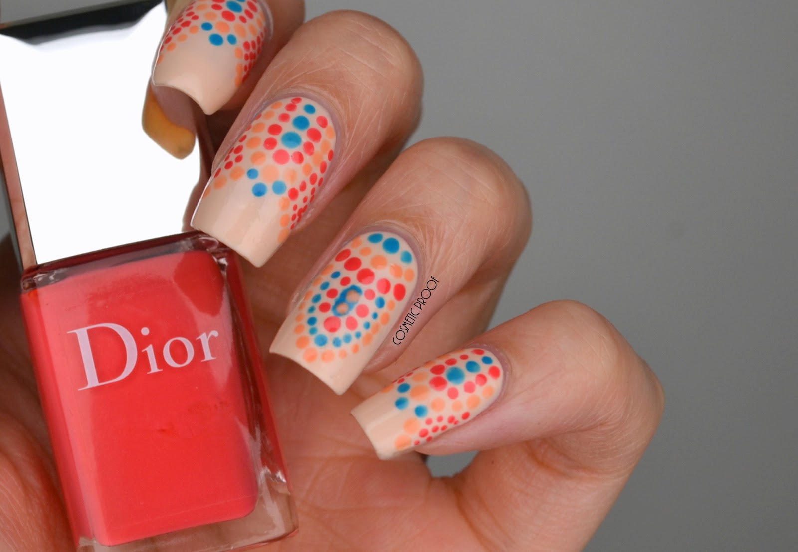 Red and Silver Polka Dot Nail Art Design - wide 3