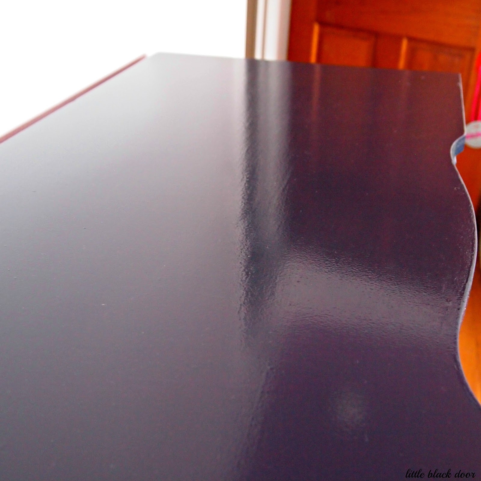 little black door high gloss dresser tutorial
